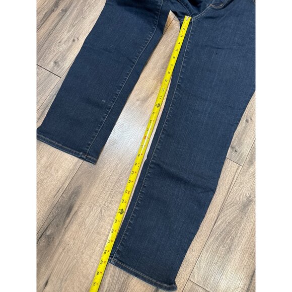 Eddie Bauer Slightly Curvy Straight Leg Jeans P14 Dark Denim - Picture 8 of 10